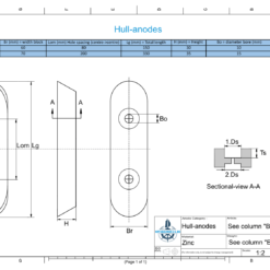 Anodes de bloc et de fuselage Bloc L150/80 (zinc) | 9326 – Image 2