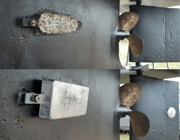 Anodes de bloc et de fuselage carrées L90/Lo115 (Zinc)| 0,4kg | 9301 – Image 4