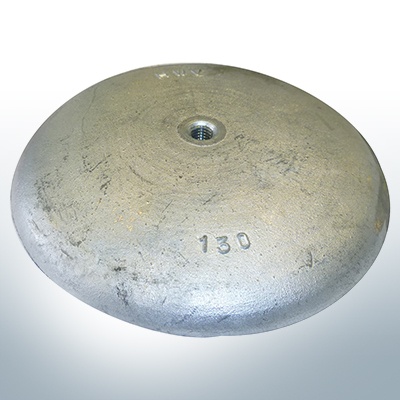 Anodes à disque Ø 130mm | M8 (AlZn5In) | 9814AL