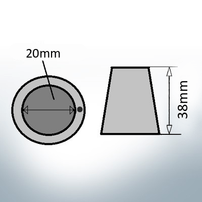 Shaftend-Anodes with carrier punch 20 mm (AlZn5In) | 9635AL