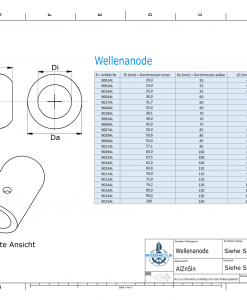 Shaft-Anode with metric inner diameter 60 mm (AlZn5In) | 9009AL