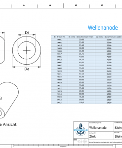 Shaft-Anode with metric inner diameter 80 mm (Zinc) | 9013