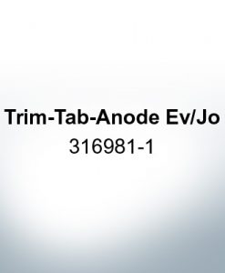 Anodes compatible to Mercury | Trim-Tab-Anode Ev/Jo 316981-1 (AlZn5In) | 9530AL