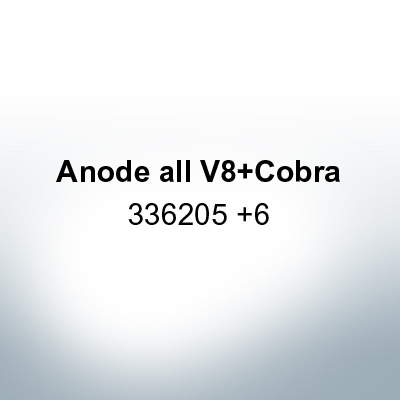 Anodes compatible to Mercury | Anode all V8 Cobra 336205 6 (Zinc) | 9534