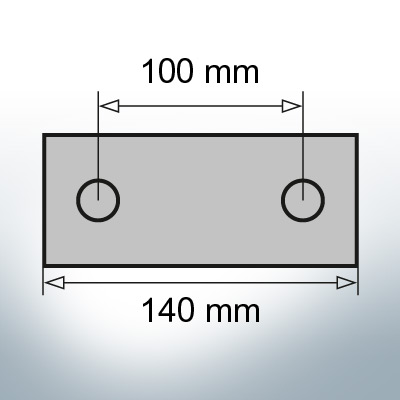 Block- and Ribbon-Anodes Block L140/100 (Zinc) | 9313