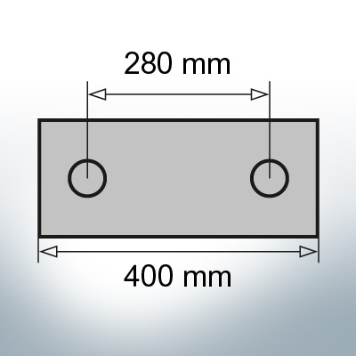 Block- and Ribbon-Anodes Block L400/280 (Zinc) | 9329