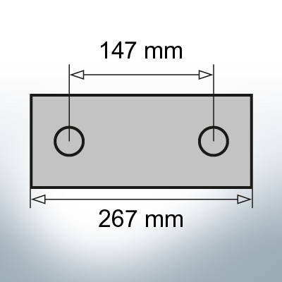 Block- and Ribbon-Anodes Block L267/147 (Zinc) | 9345
