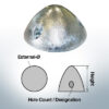 Three-Hole-Caps | suitable for DF-128 Ø105/H55 (Zinc) | 9410