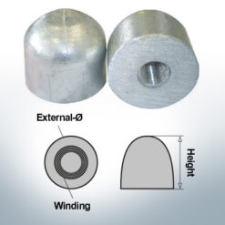 Nut-Caps M16x1,5 Ø45/H40 (AlZn5In) | 9450AL