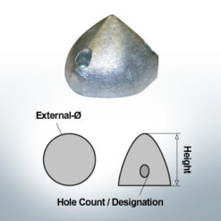 Three-Hole-Caps | Max Prop -83 Ø85/H60 (AlZn5In) | 9602AL