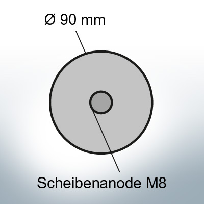 Disk-Anodes with M8 Ø90 mm (Zinc) | 9810