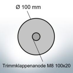 Trim-Tab-Anodes with M8 100x20 Ø100 mm (AlZn5In) | 9813AL