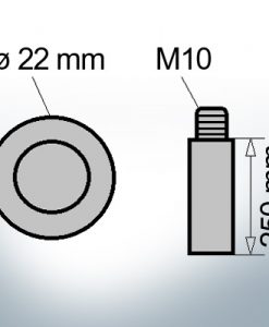 Bolt-Anodes M10 Ø22/L250 (AlZn5In) | 9111AL