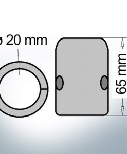 Shaft-Anode with metric inner diameter 20 mm (Zinc) | 9001