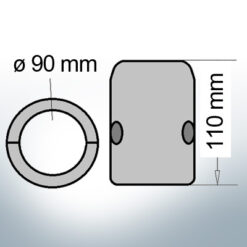 Shaft-Anode with metric inner diameter 90 mm (AlZn5In) | 9014AL
