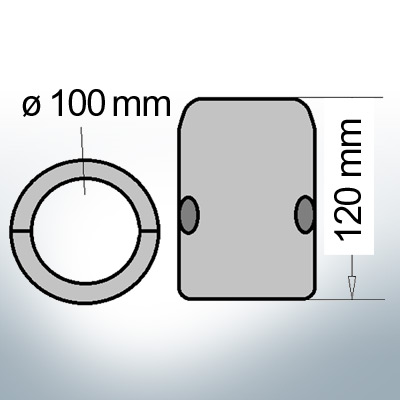Shaft-Anode with metric inner diameter 100 mm (AlZn5In) | 9015AL