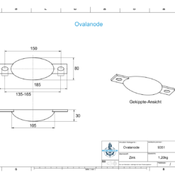 Anodes de bloc et de coque Ovale L185/150 (Zinc) | 9351 – Image 2