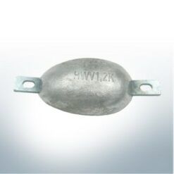 Anodes de bloc et de coque Ovale L185/150 (Zinc) | 9351