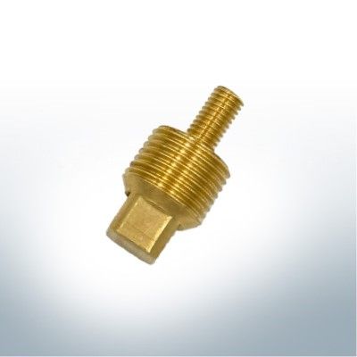 Anode & manchon laiton compatibles avec Volvo Penta | 838929 & 800475 | (AlZn5In) | 9225AL_M – Image 3