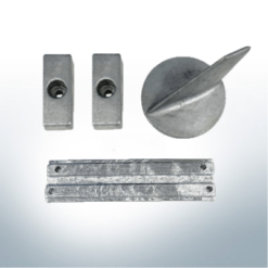 Jeu d'anodes compatible avec Mercury 60 - 125 CV | Zinc | Jeu d'anodes 12
