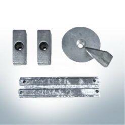 Jeu d'anodes compatible avec Mercury F30 - F40 - F60 | AlZn5In | Jeu d'anodes 11AL