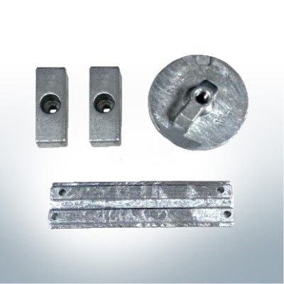 Jeu d'anodes compatible avec Mercury 135-200 CV | zinc | jeu d'anodes 13