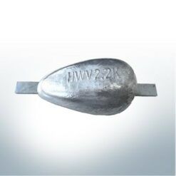 Anodes de bloc et de fuselage Ovale 150x80x40 | à souder | (AlZn5In) | 9353AL_AL