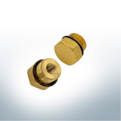 Manchon en laiton pour anode à broche | extérieur 3/4" UNF x intérieur 3/8" UNC | 9909