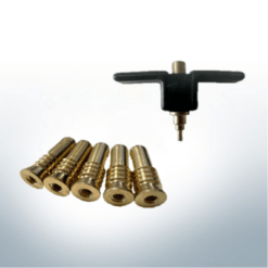 Adaptateur de valve & valve de remplacement Pack de 5 - Set compatible avec Majoni Fender | 9913