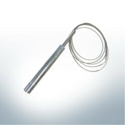 Barre/ancre/anode suspendue |180 x 22 | avec câble & terminal fileté - V4A x 3m | Zinc | 9940